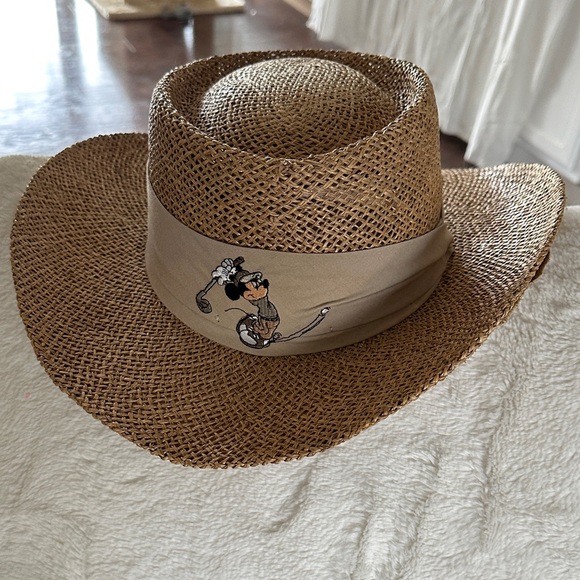 Disney Other - Disney Brown Straw Hat with Tan Band